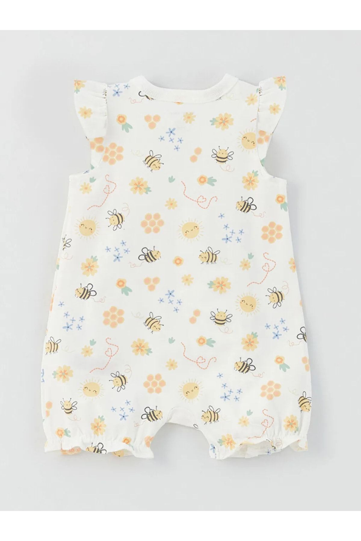 LC Waikiki-LCW Baby-Strampler mit Rundhalsausschnitt und Muster für Babys 2