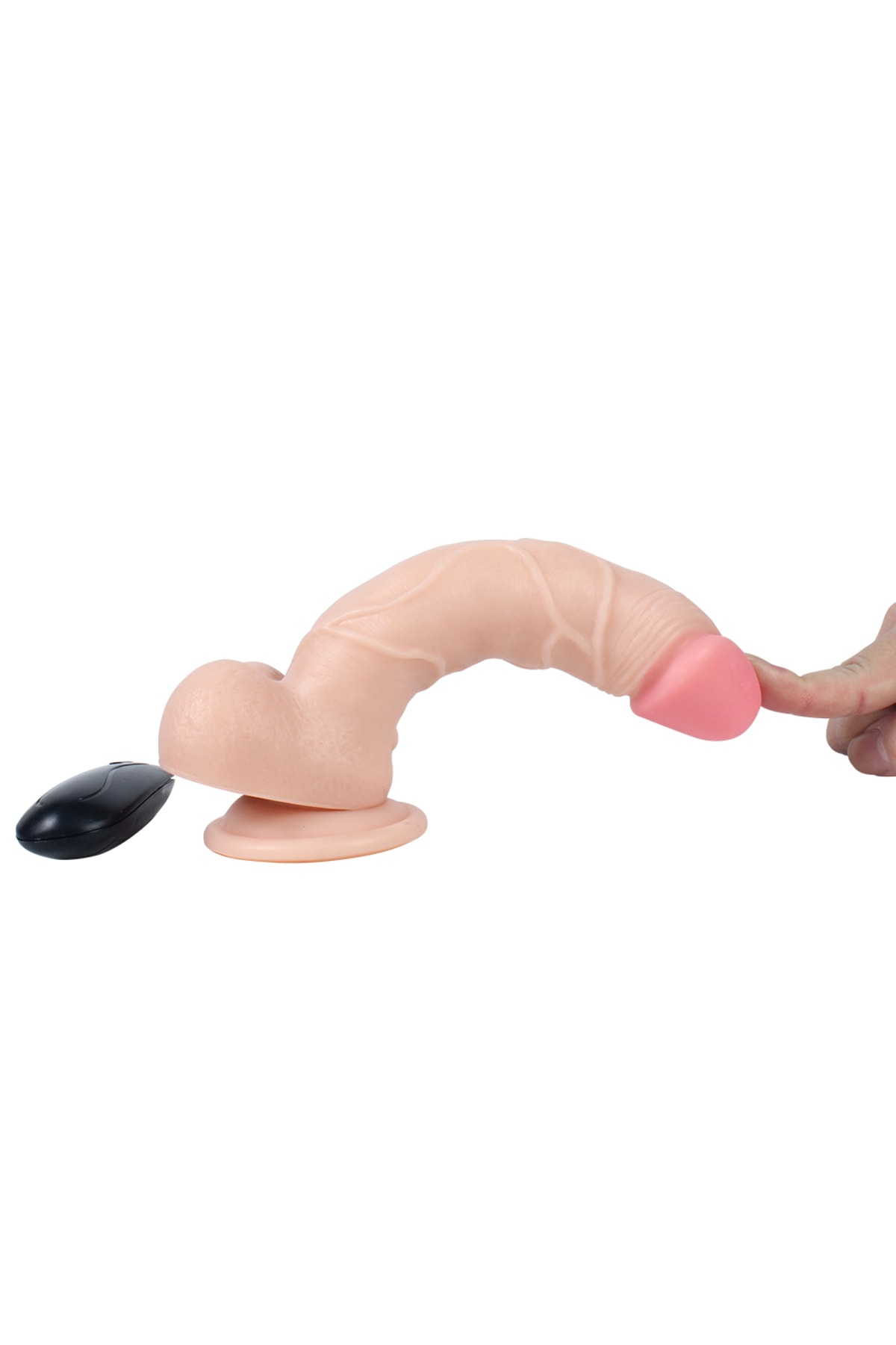 20 Farklı Titreşimli Tam Realistik Gerçekçi Ten Dokusunda Vantuzlu Yapay Vibratör Penis 20 Cm 5