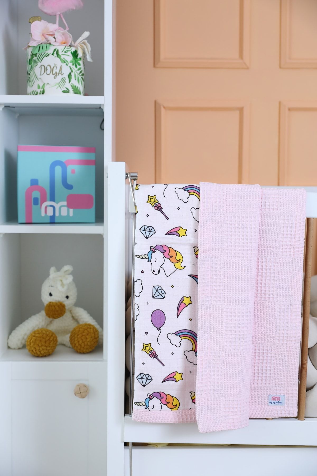 Pink unicorn baby online blanket