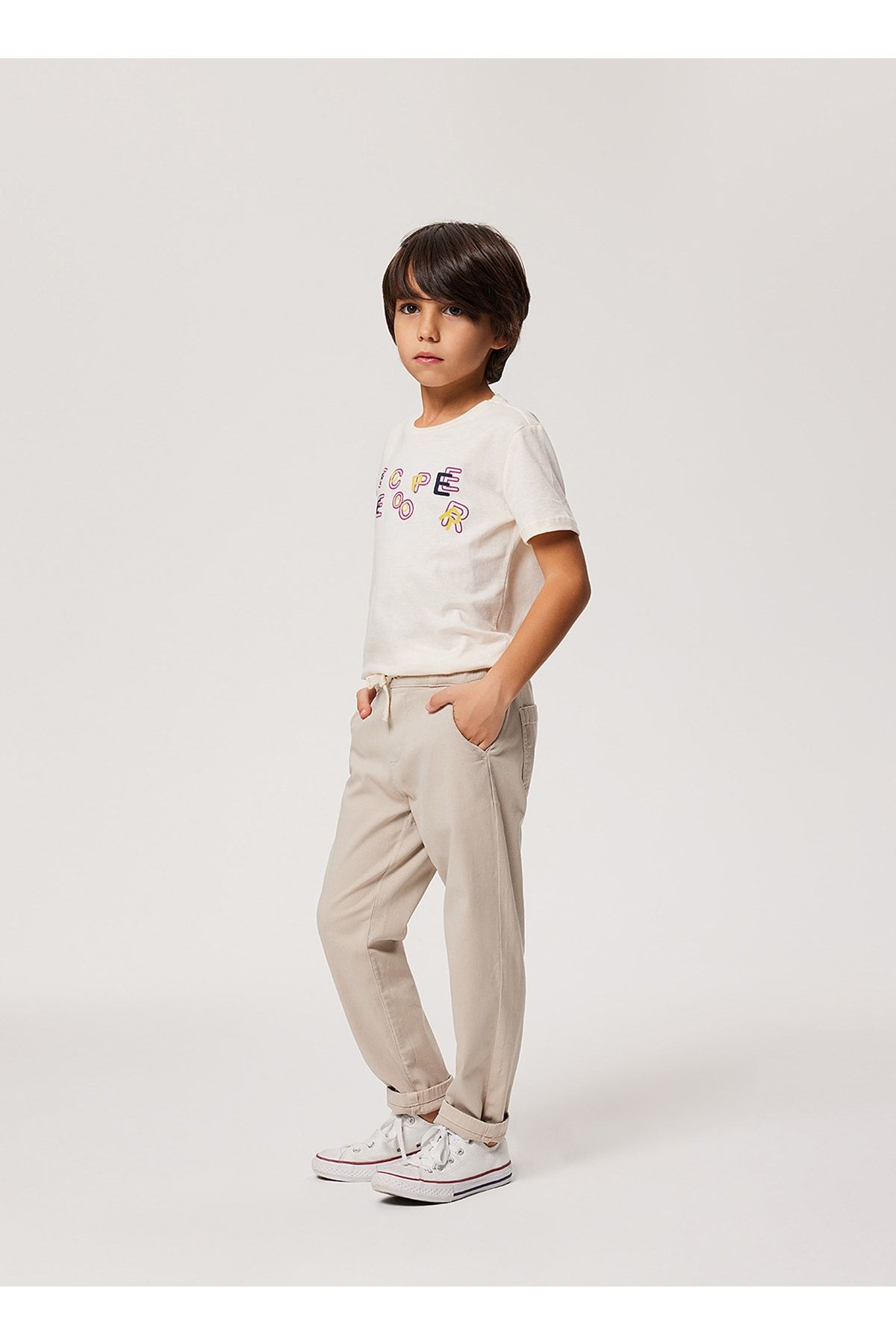 شلوار مردانه سنگی کمر باریک الاستیک 232 Lcb 221005 Kıth Taş Lee Cooper