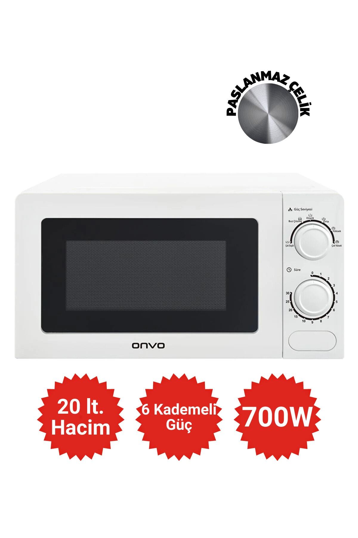 Karzen Home Onvo 20 Lt. 6 Kademeli Mikrodalga Fırın