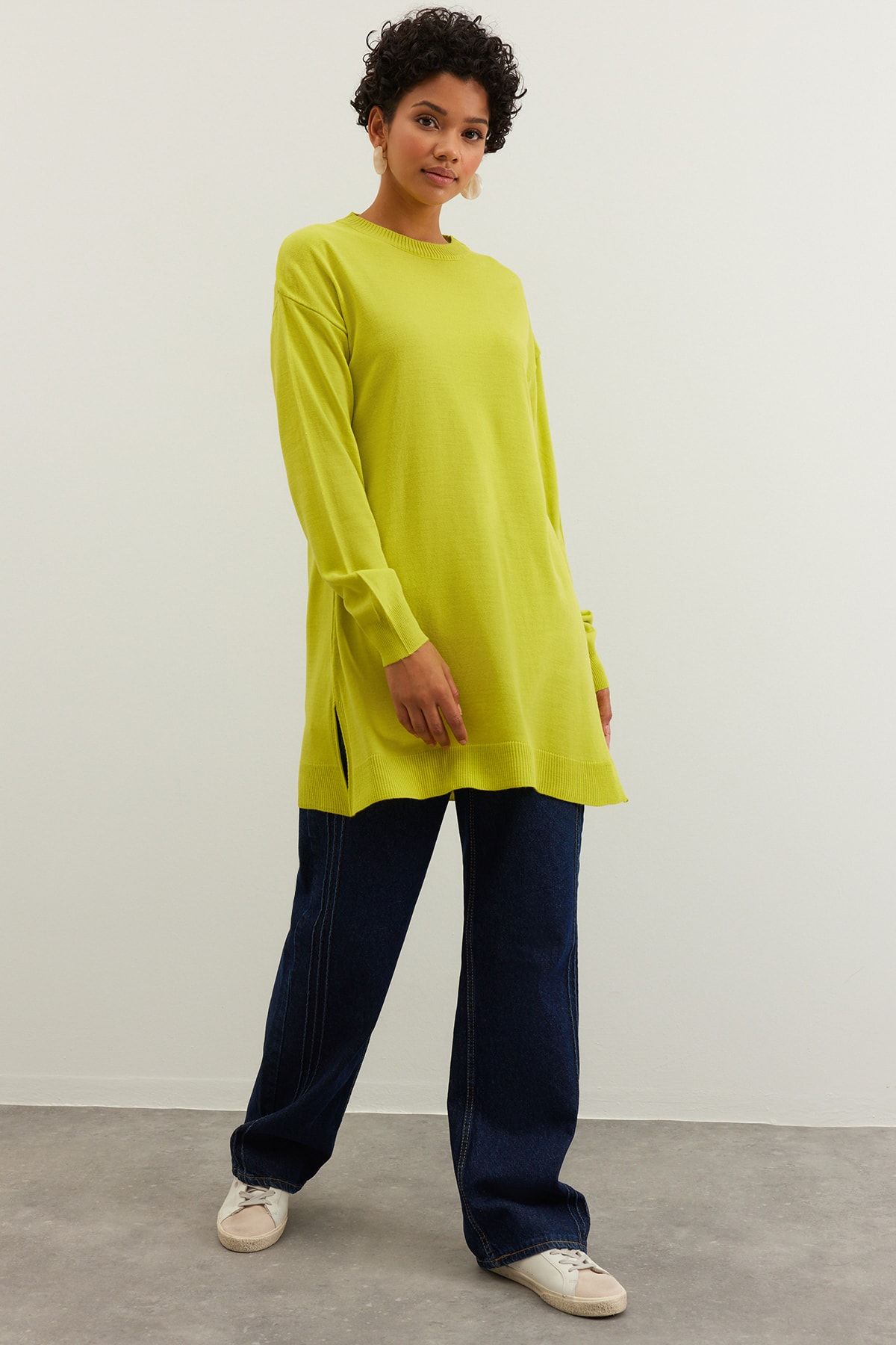 Trendyol Modest Pullover Grün Regular Fit