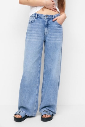 Pull & Bear Kadın Bol kesim oversize jean