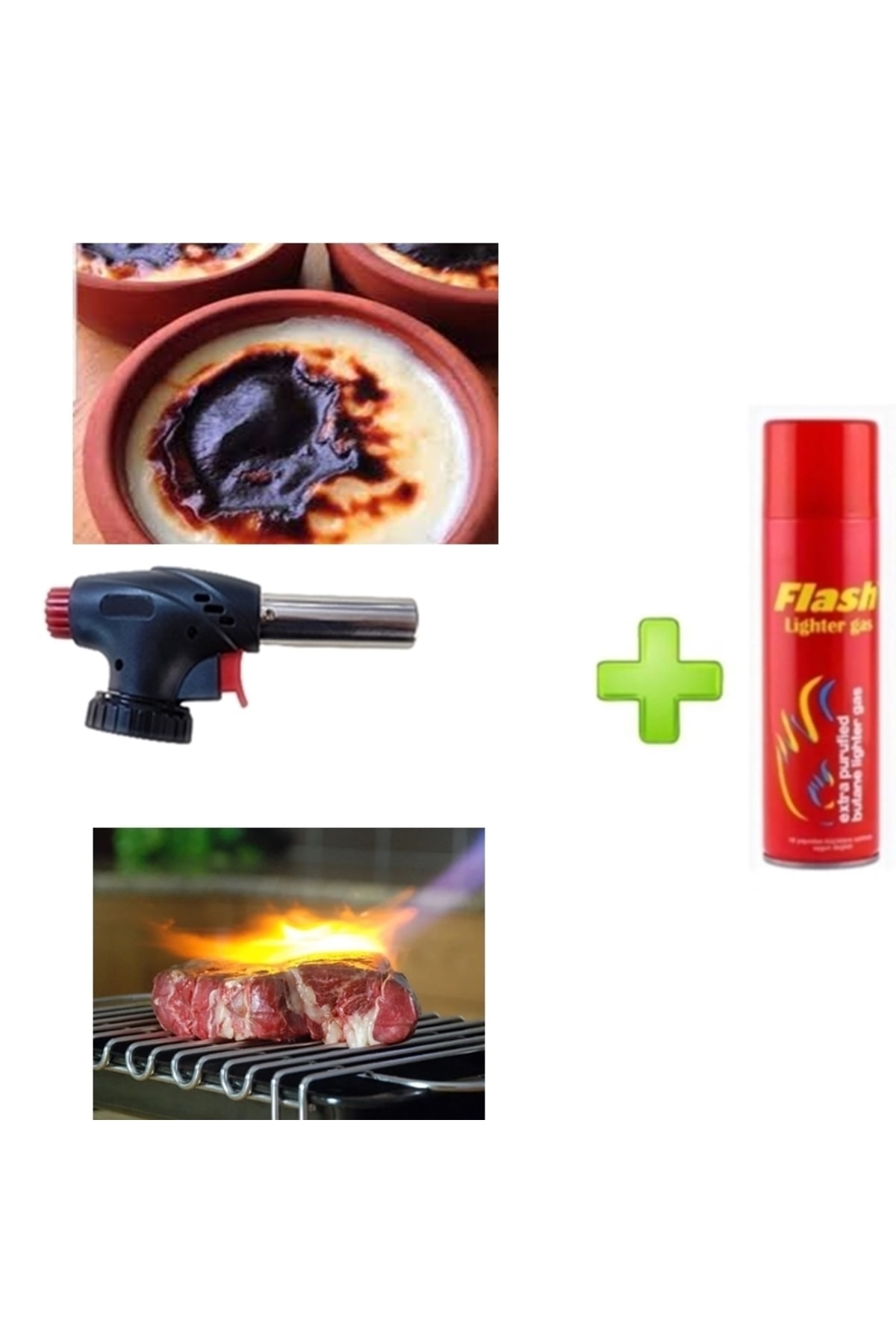 gaman Sütlaç Kızartma Kömür Tutuşturma Et Mühürleme Pürmüzü Taşınabilir Çakmak Gazlı Pratik Pürmüz
