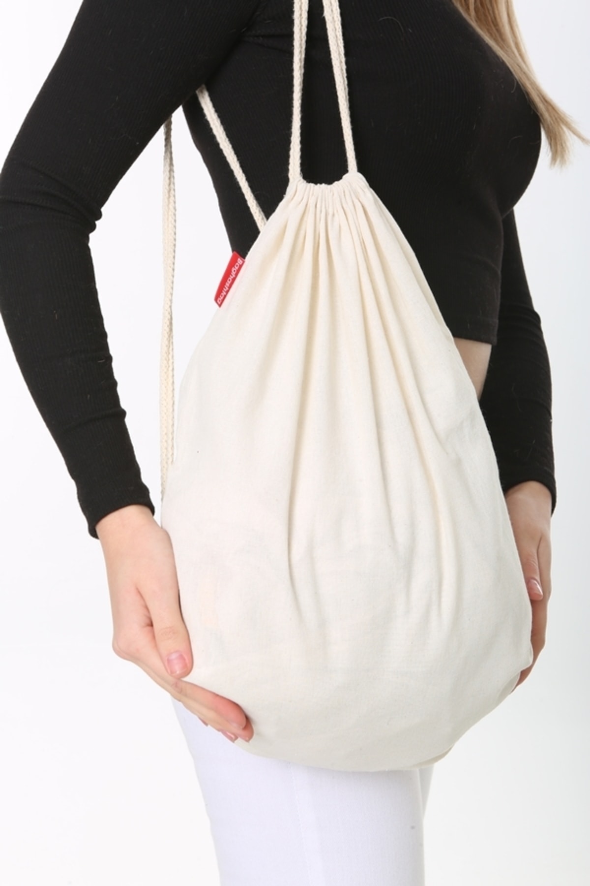 کوله پشتی زنانه اکرو Serkan Çanta Bez Çanta Atölyesi | 3lüBüzgülüsırthambez اورجینال - تصویر 3