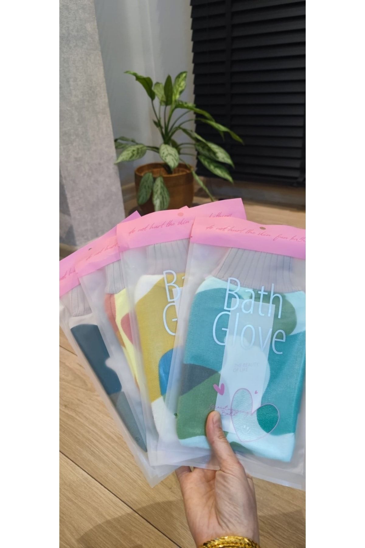 fine class-( 2 Pieces ) Microfiber Patterned Bath Scrub Inside Non-Fiber Scrub Double Sided Scrub Mixed Color 3