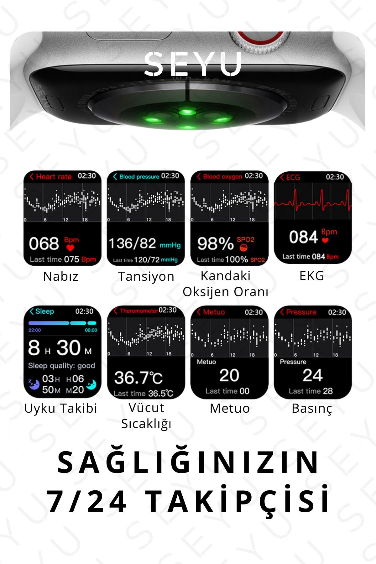 Watch 9 Pro Akıllı Saat Iphone Uyumlu Ve Android Tüm Telefonlara Uyumlu Smartwatch
