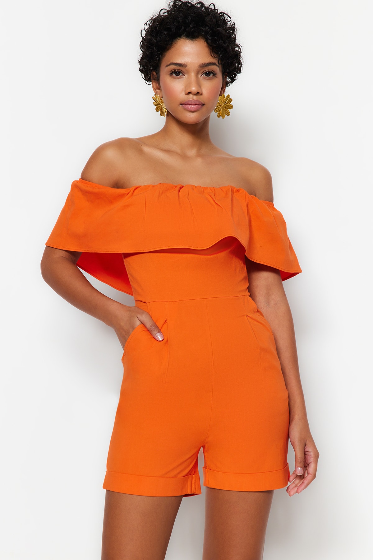 Trendyol Collection Jumpsuit Orange Regular Fit