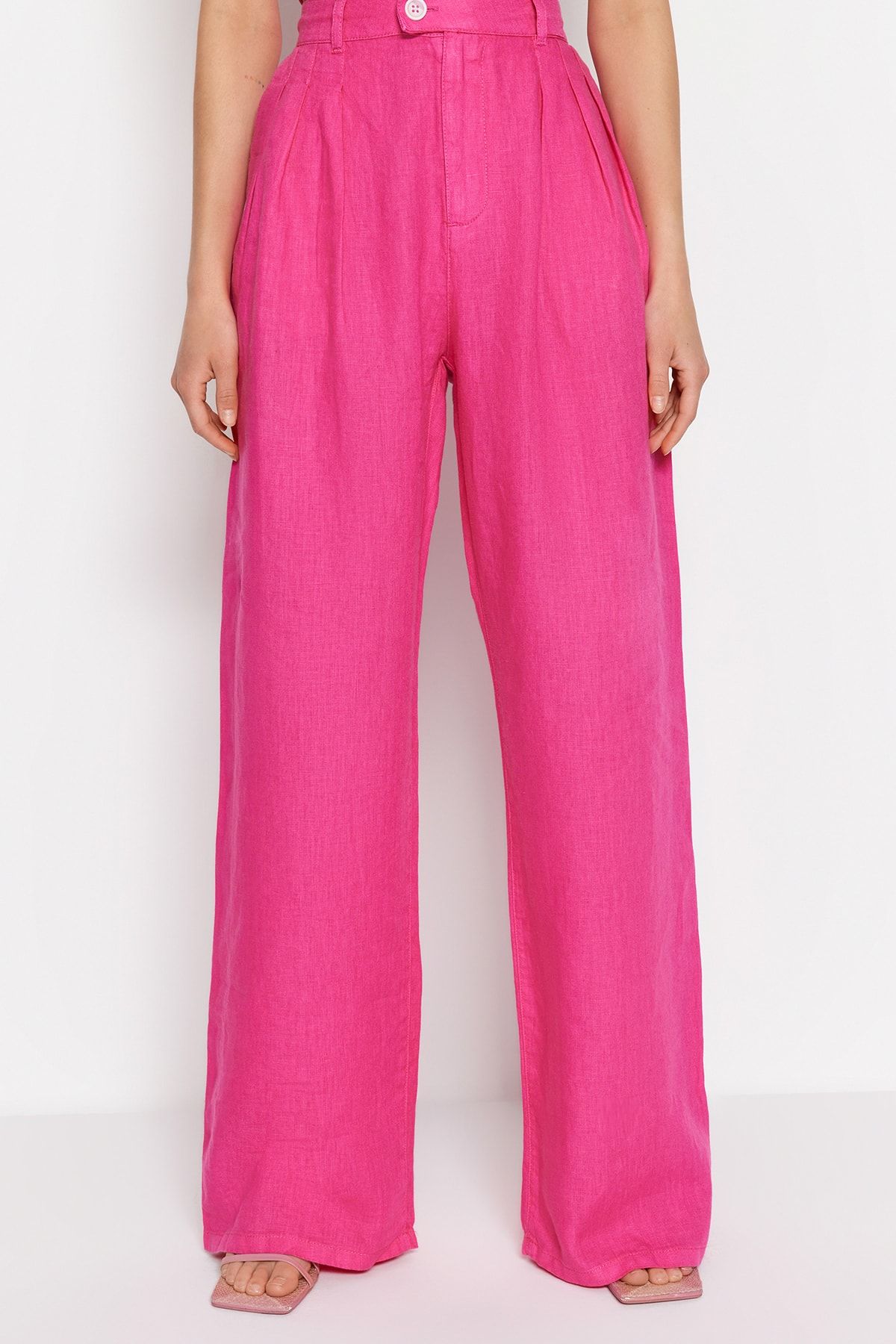 Trendyol Collection Jeans Rosa Wide Leg OB7062