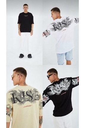 kargasa Unisex Oversize Rise Eagle Tshirt