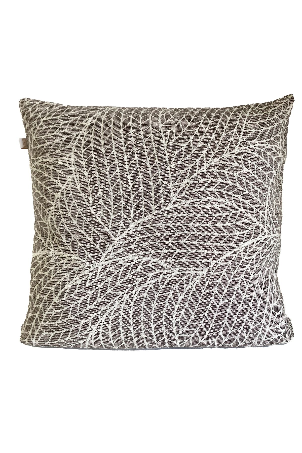 Lucy and Home-Jacquard Branch Patterned Throw Pillow Cover 40x40 Cm 2