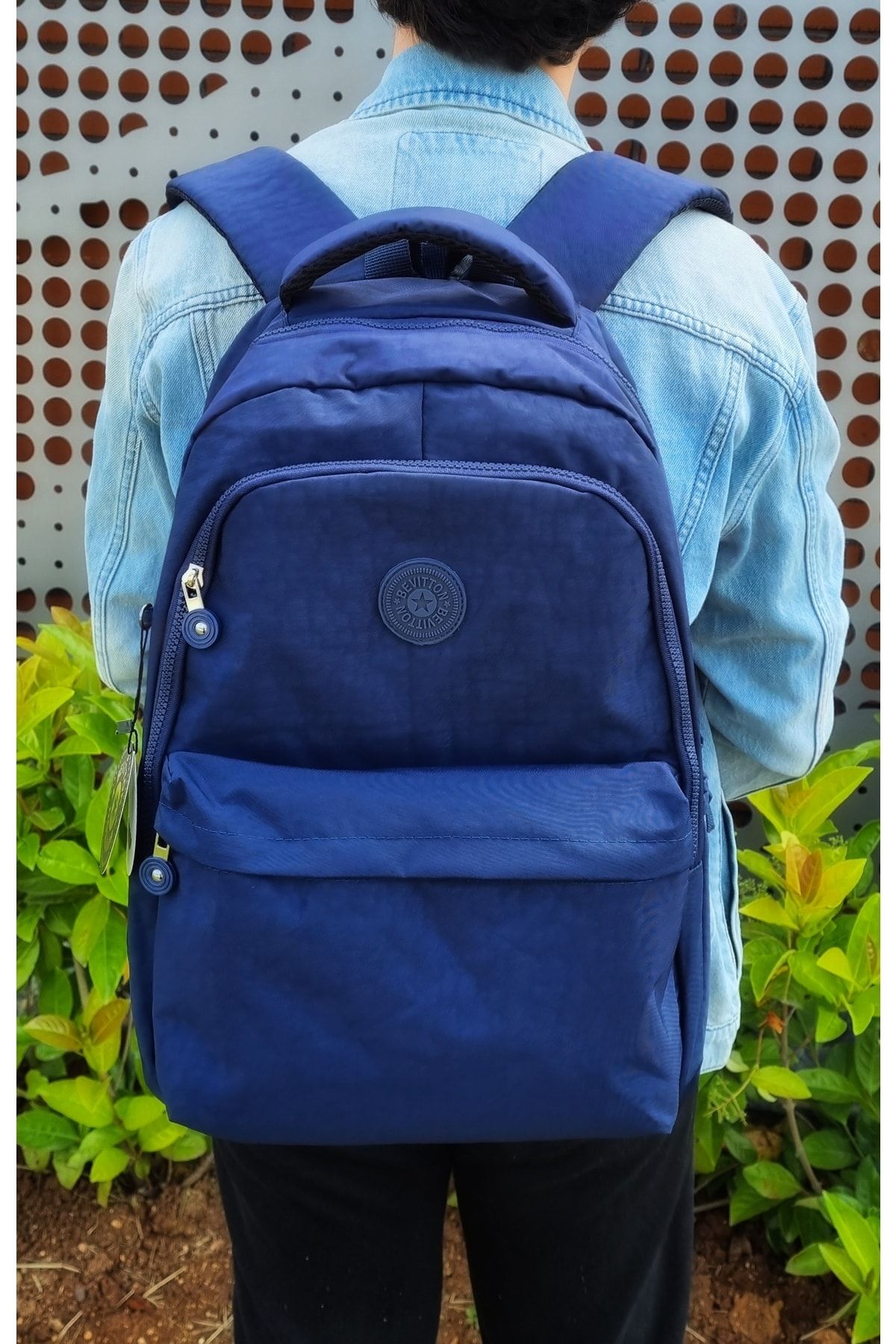 Kipling navy 2024 blue backpack