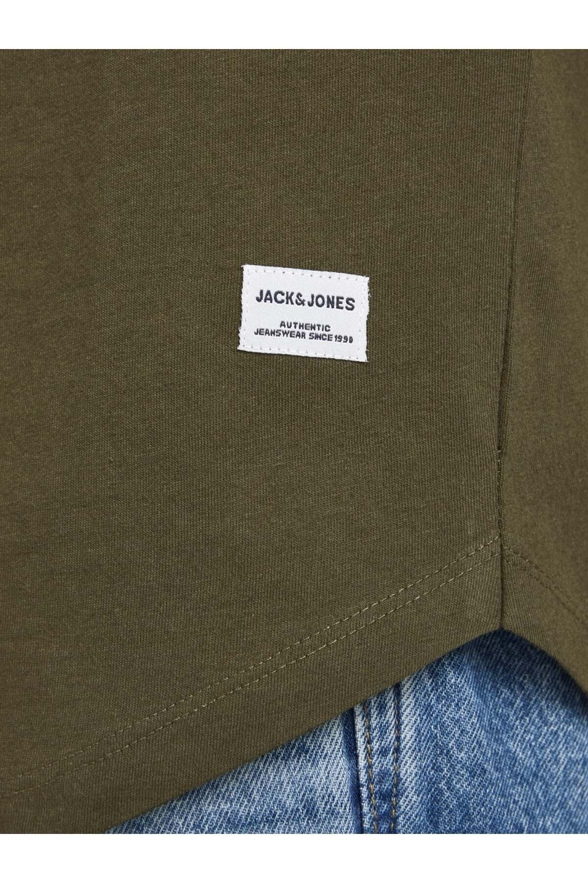 تیشرت مردانه خاکی جک اند جونز | ST06451 اورجینال - تصویر 5