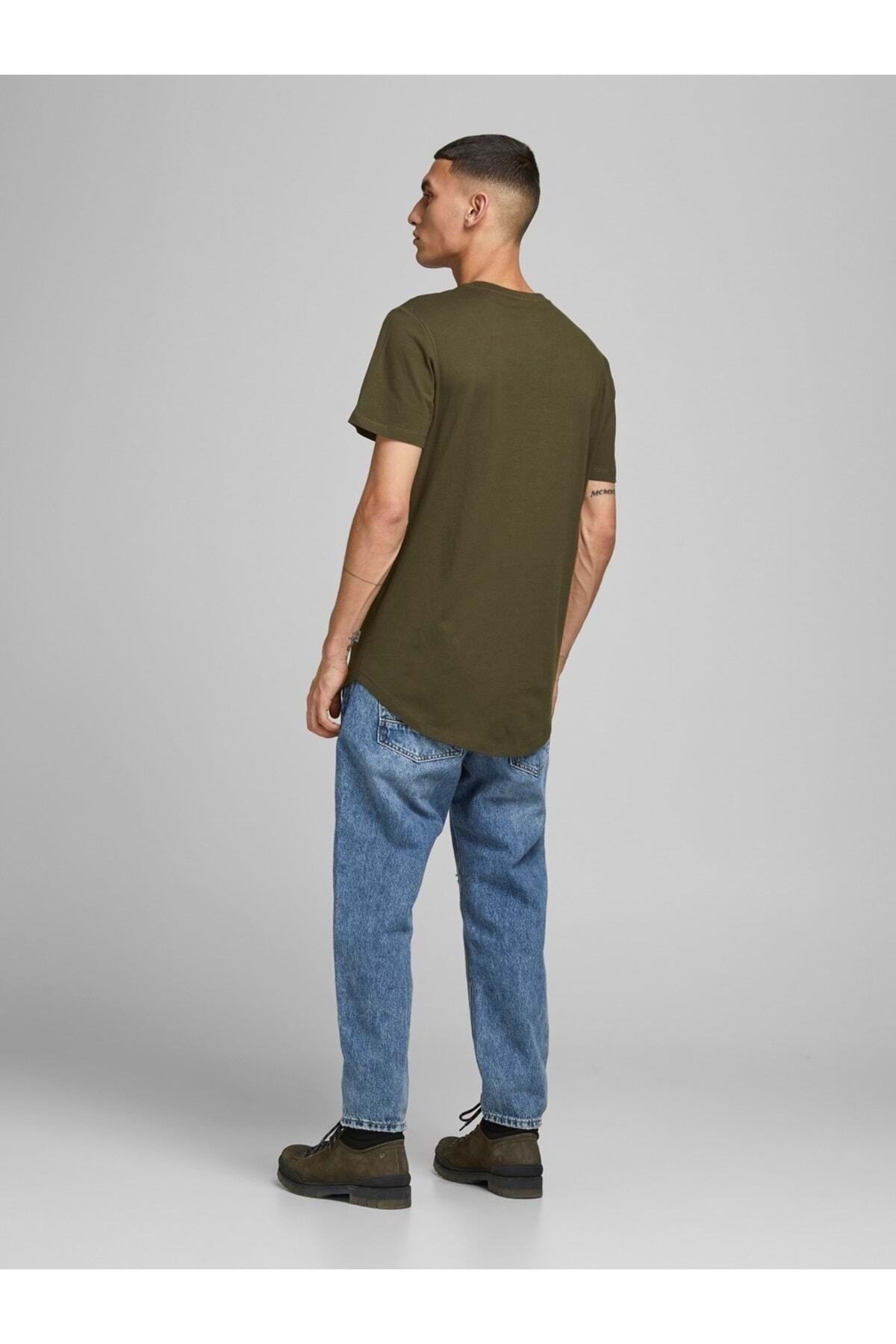تیشرت مردانه خاکی جک اند جونز | ST06451 اورجینال - تصویر 6