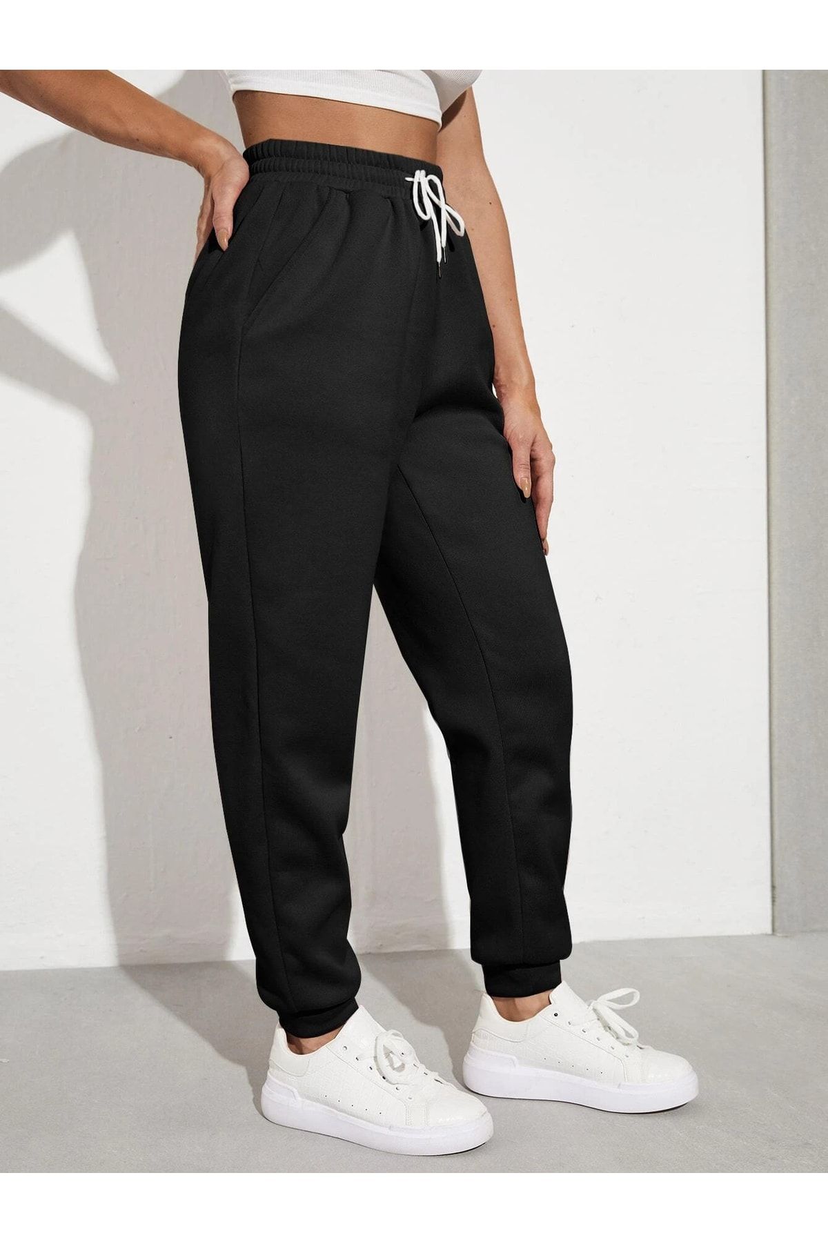 Plain black womens new arrivals joggers