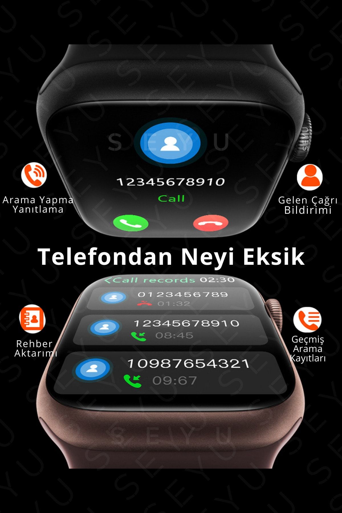 Watch 9 Pro Akıllı Saat Iphone Uyumlu Ve Android Tüm Telefonlara Uyumlu Smartwatch