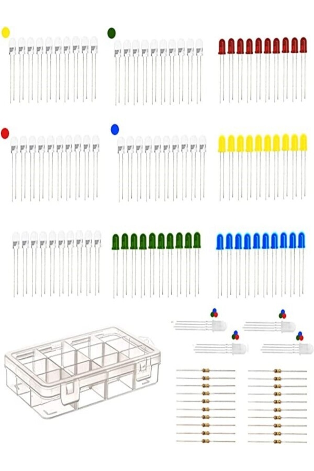 5mm Arduino Diode Led And Resistor Set - 15 Pieces 135 Pieces
