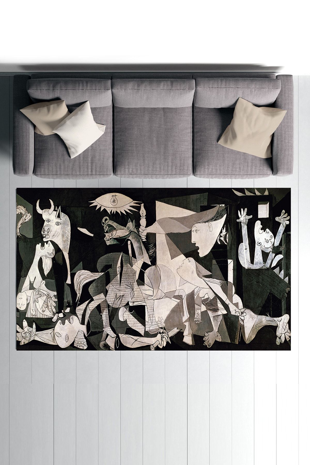 Vagonik-Pablo Picasso Guernica Carpet Digital Printed Carpet Non-Slip Base Washable Carpet 3