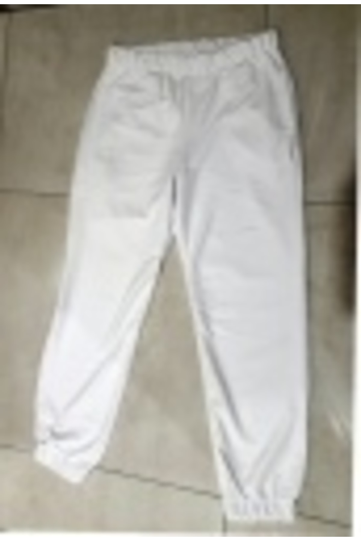 Women's Elastic Leg 100% Cotton White Tracksuit