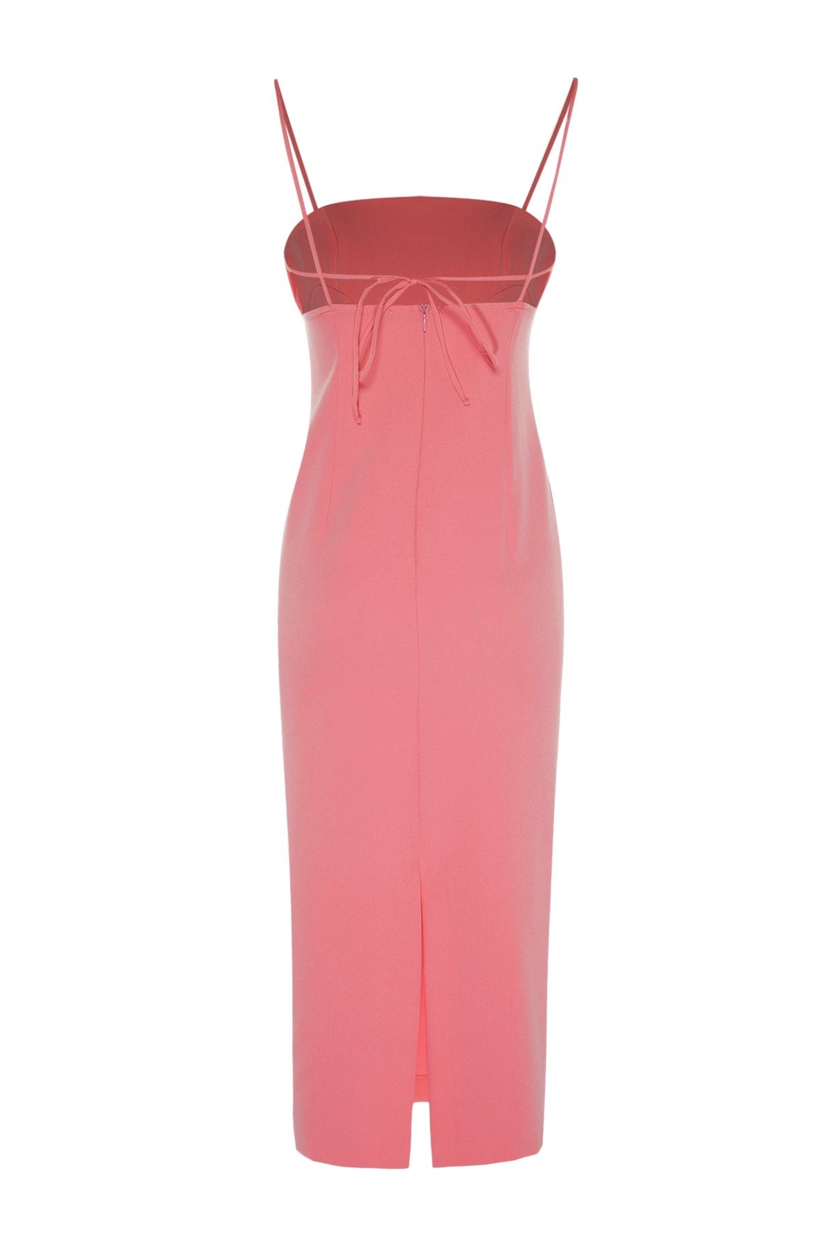 Trendyol Collection Light Pink Fitted Lined Woven Evening Dress  TPRSS22EL3197