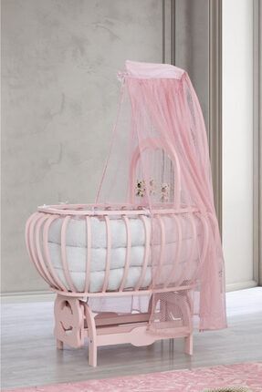 Setay Besik Dogal Ahsap Sallanan Anne Yani Besik Pembe 90x50 Yatak Cibinlik Bebek Odasi Trendyol
