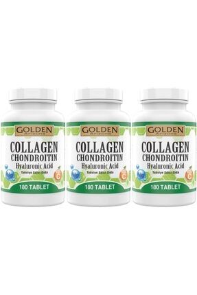 Golden Arizona Collagen Chondroitin 3 Kutu 540 Tablet Hyaluronic Acid Vitamin C Magnezyum Sitrat gldzvcmgkd540tbx