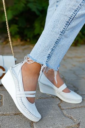 Kadın Beyaz Deri Ayakkabı 134