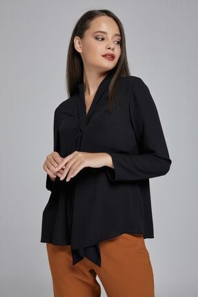 Gusto Kadin Siyah Patli Tunik Trendyol