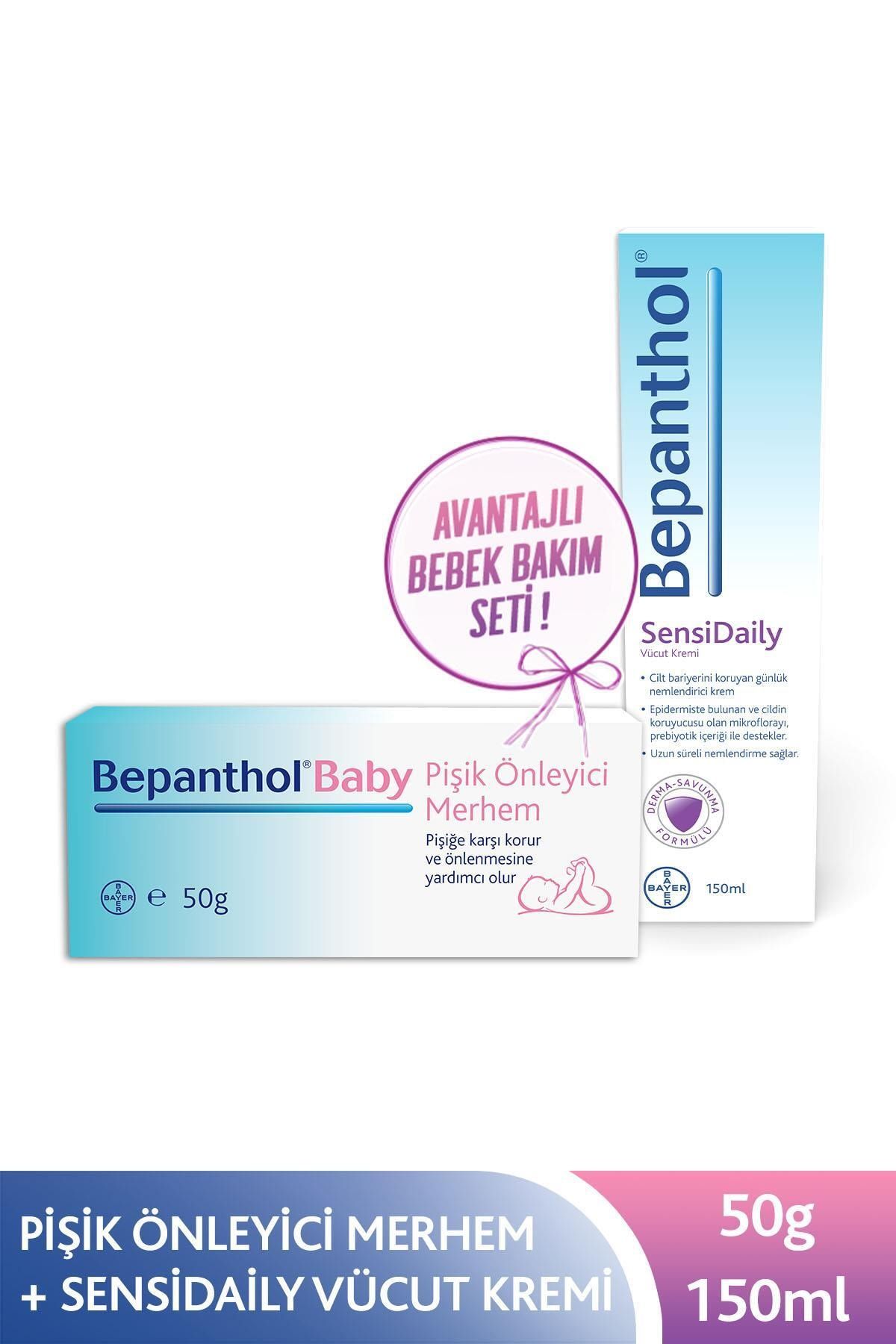 Bepanthol Baby Pisik Onleyici Merhem 50 Gr Sensidaily Cok Kuru Ve Hassas Ciltler Icin Gunluk 150 Ml Trendyol