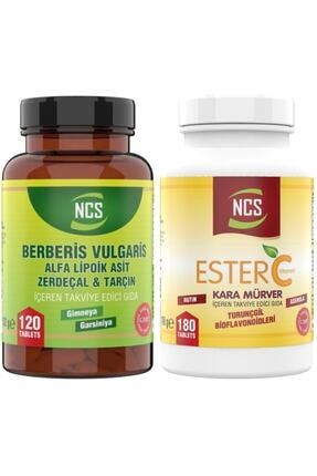 ® Berberis Vulgaris 120 Tablet Ester C Vitamini 180 Tablet Kara Mürver Içerikli ncsbrbes120300