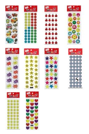 3d Puffy Sticker 10 Lu Set TİCON-STİCKER