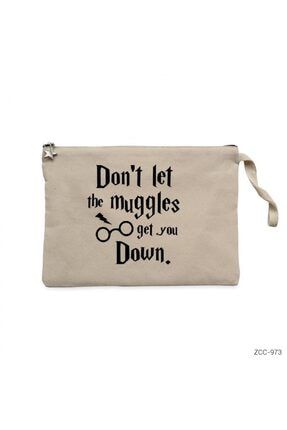 Kadın Bej Harry Potter Dont Let The Muggles Clutch Astarlı Cüzdan ZCC-973