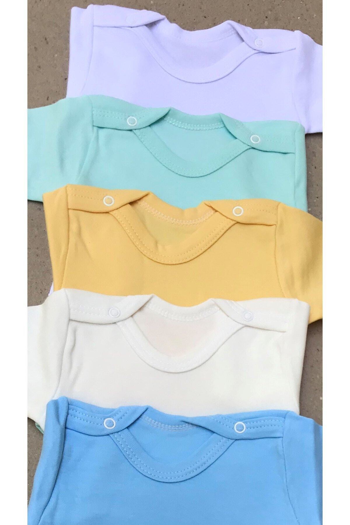 bebedino Çıtçıtlı Badi Kısa Kol 5'Li Paket fotoğrafı 3 (önizleme)