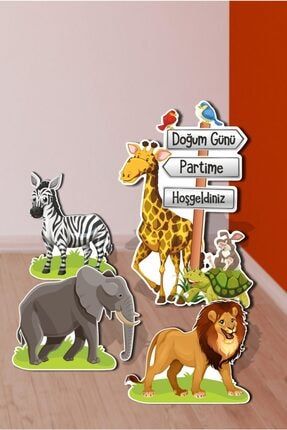 Safari Hayvanlar Ayaklı Pano Seti ( Ayaklı Dekor Pano ) SaHaAyPaSe004