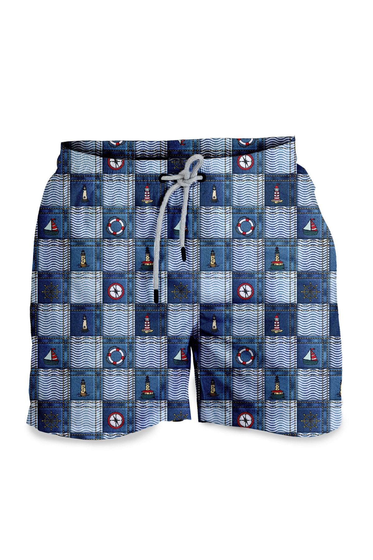 DYNAMO Badeshorts Mehrfarbig Mit Slogan Fast ausverkauft
