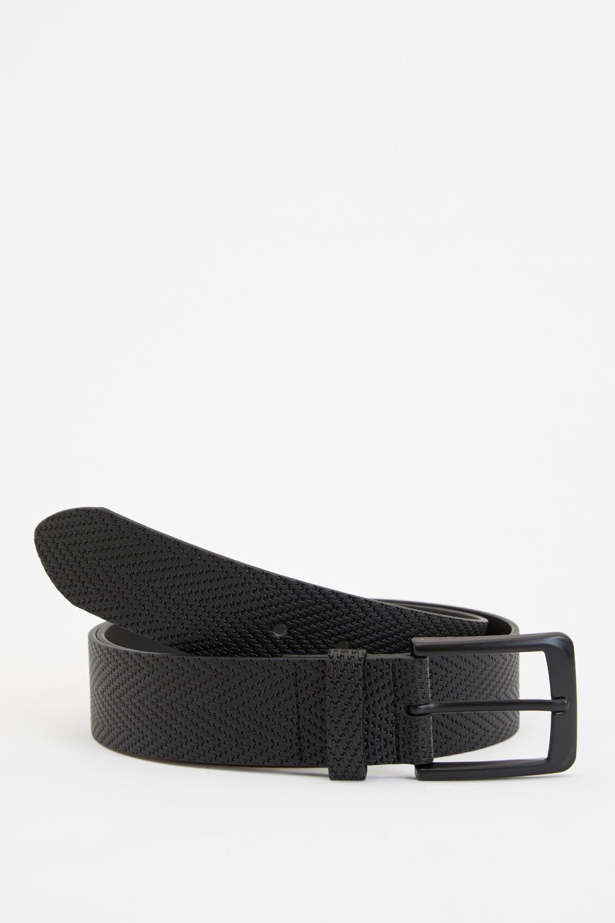 Defacto Erkek Black Red Deri Gorunumlu Kemer S4215az20wn Trendyol