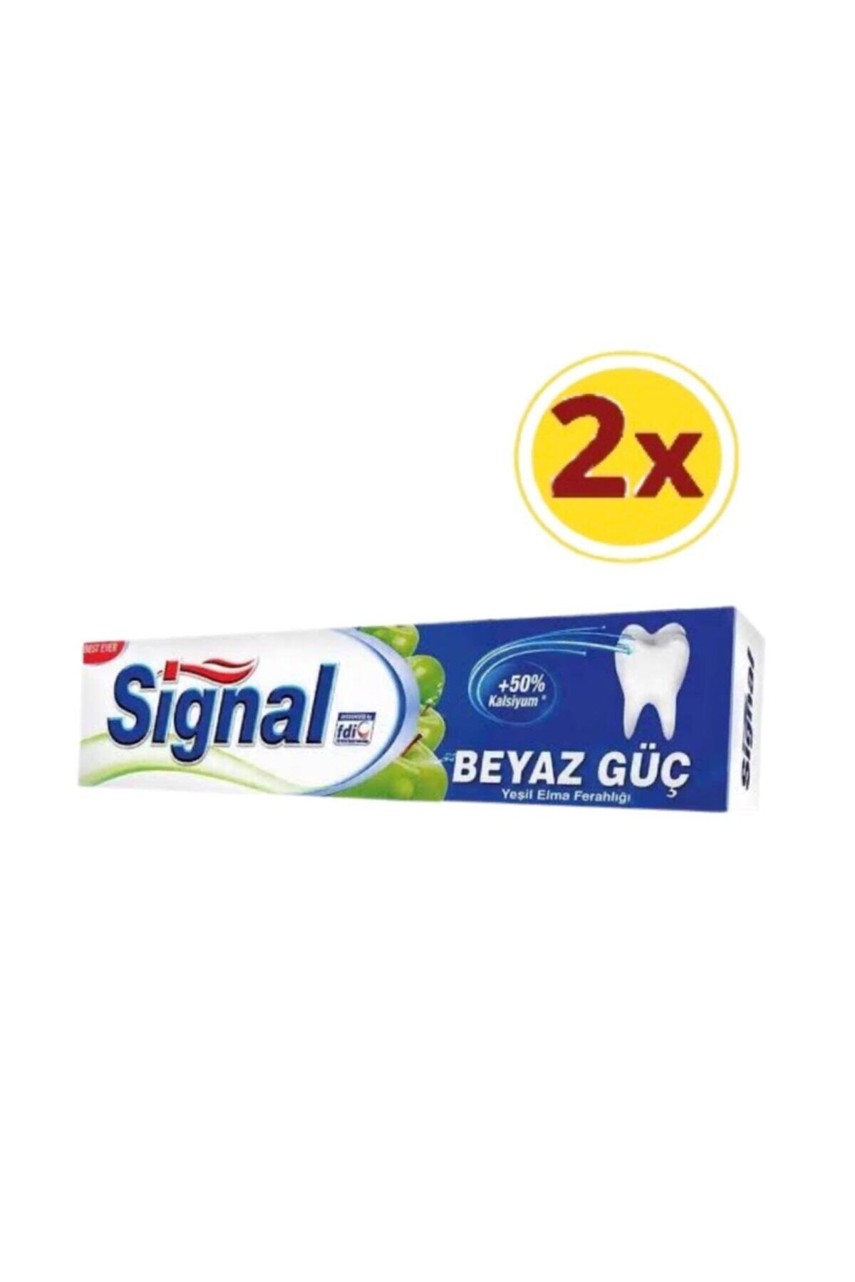 Signal Beyaz Guc Yesil Elma Ferahligi Dis Macunu 100ml Trendyol