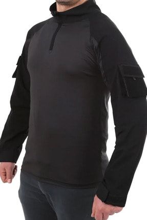 Erkek Siyah Uzun Kol T-shirt ASKGRC000432
