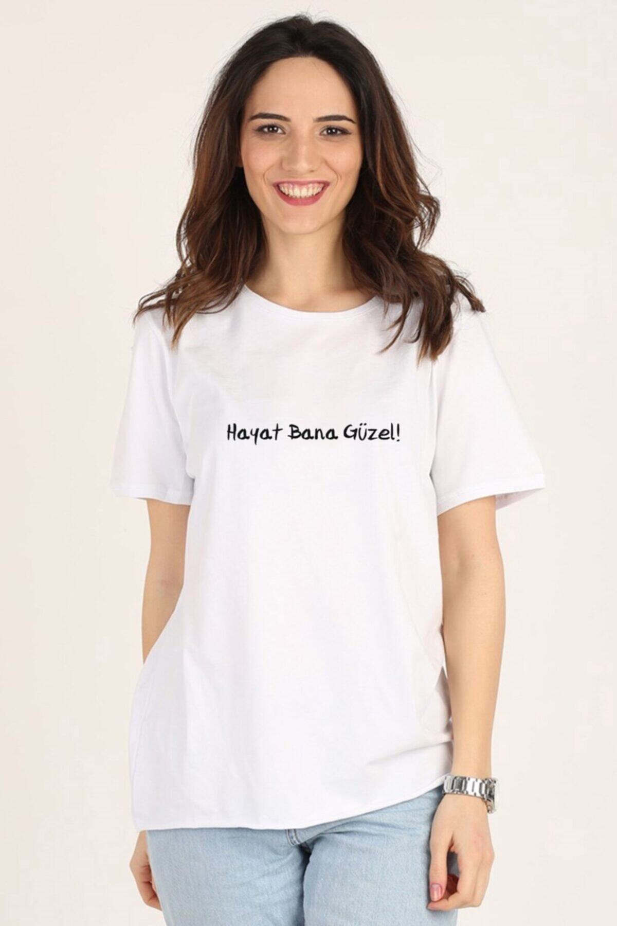Selin Baltacioglu Beyaz Hayat Bana Guzel Sifir Yaka Tshirt Fiyati Yorumlari Trendyol