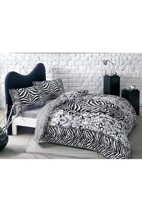 Nakkish Zebra Desenli Kahverengi Cift Kisilik Nevresim Takimi Trendyol