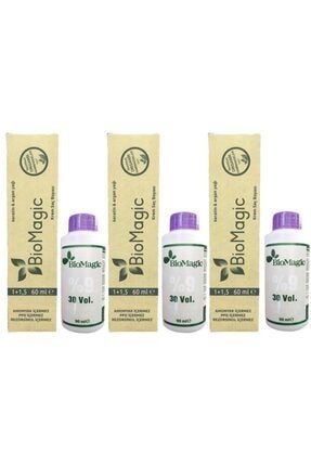 Biomagic Organik Amonyaksiz Sac Boyasi Buzlu Kahve 55 21 Oksidan 3 Adet Trendyol