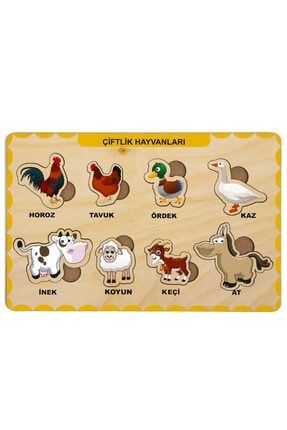 Çiftlik Hayvanları Ahşap Bul Tak Puzzle PRS1016