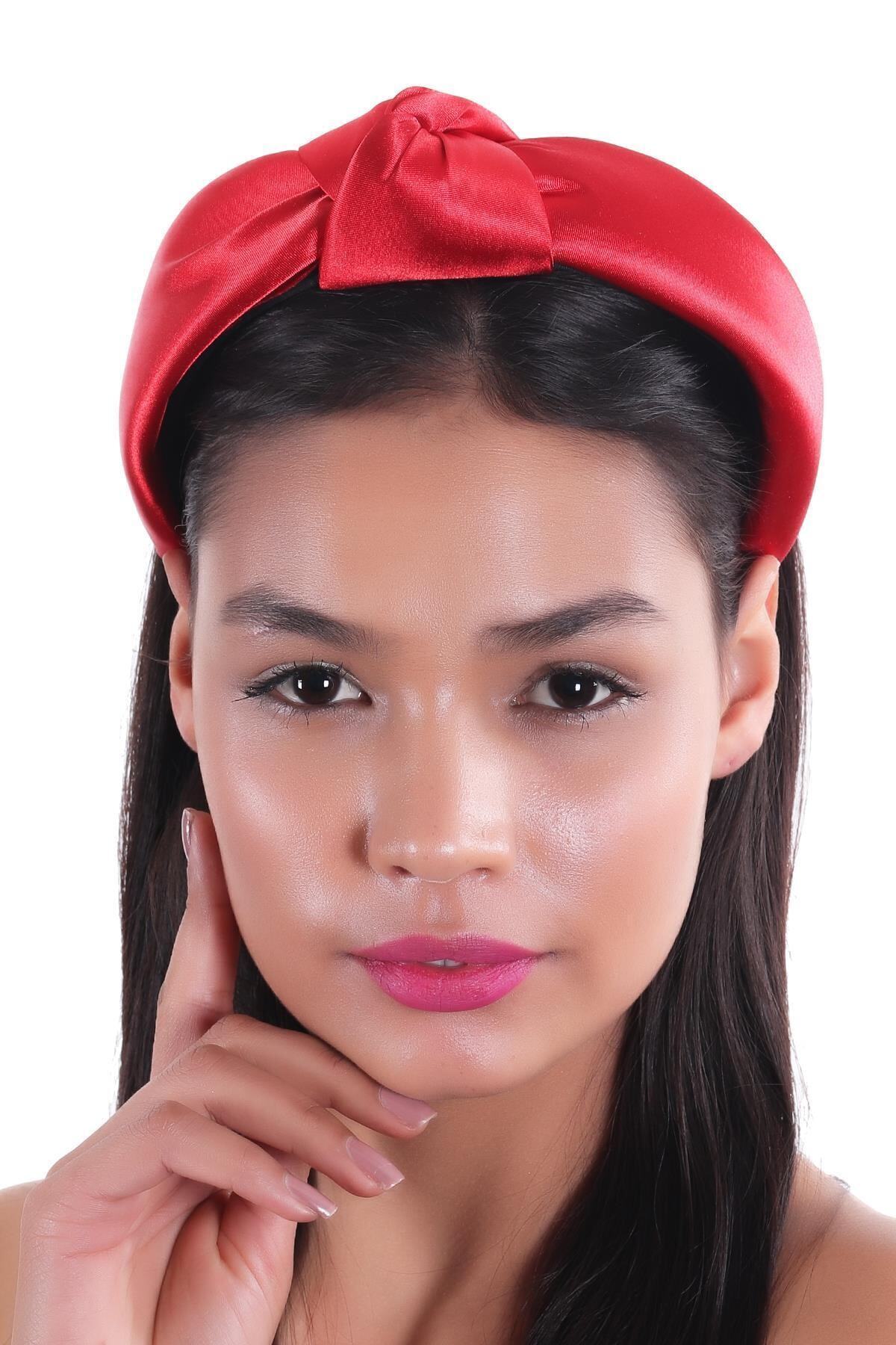 Hahai Women's Wide Band Knot Satin Crown