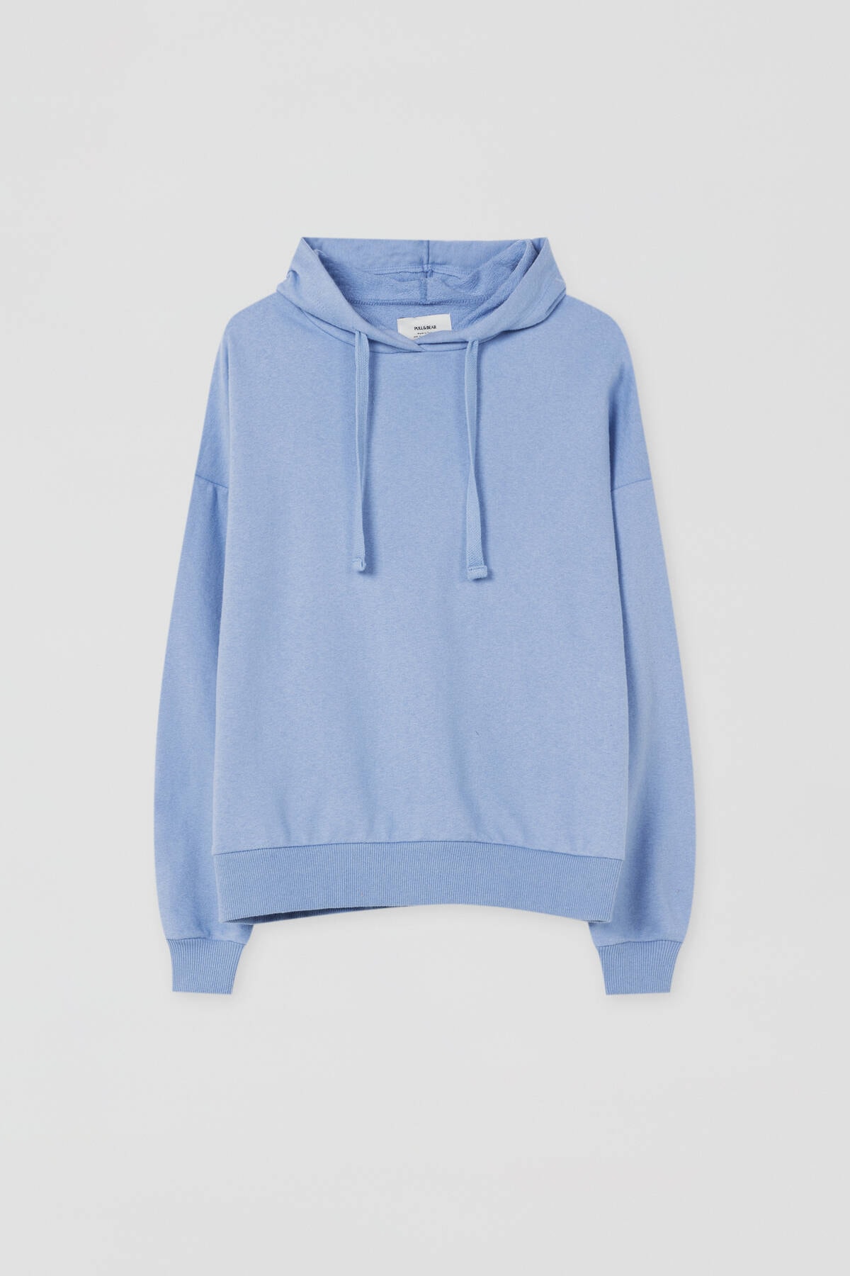 pull bear kadin gok mavisi renkli kapusonlu sweatshirt 09594312 fiyati yorumlari trendyol