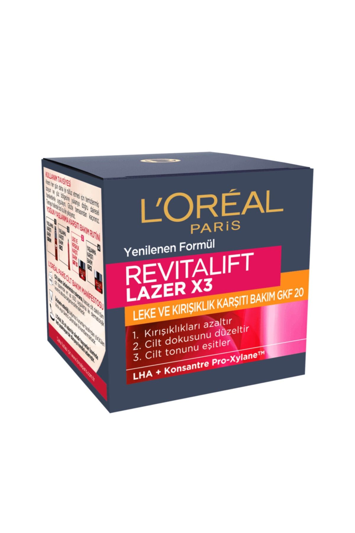 L'Oreal Paris کرم مراقبت از پوست ضد پیری پاریس دیرمو رویتالیفت لیزر ایکس3 50 میلی لیتر