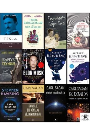 Bilim Ve Uzay 12 Kitap Set Tesla'dan Stephen Hawkıng'e SET69