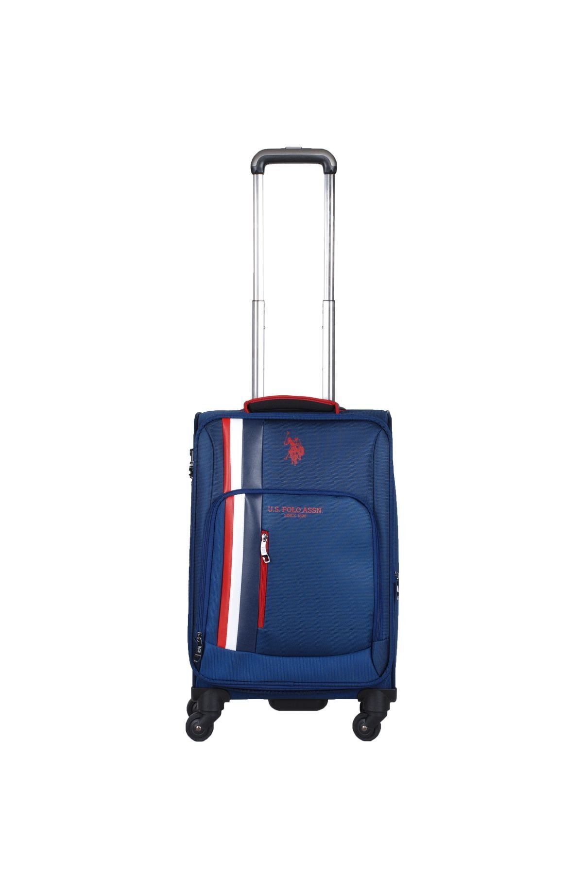 یو اس پولو چمدان یو اس پولو مدل Assn. Iconic Stripe سایز کابین، مناسب برای هر دو جنس، مدل Unisex، مدل Plvlz20225c