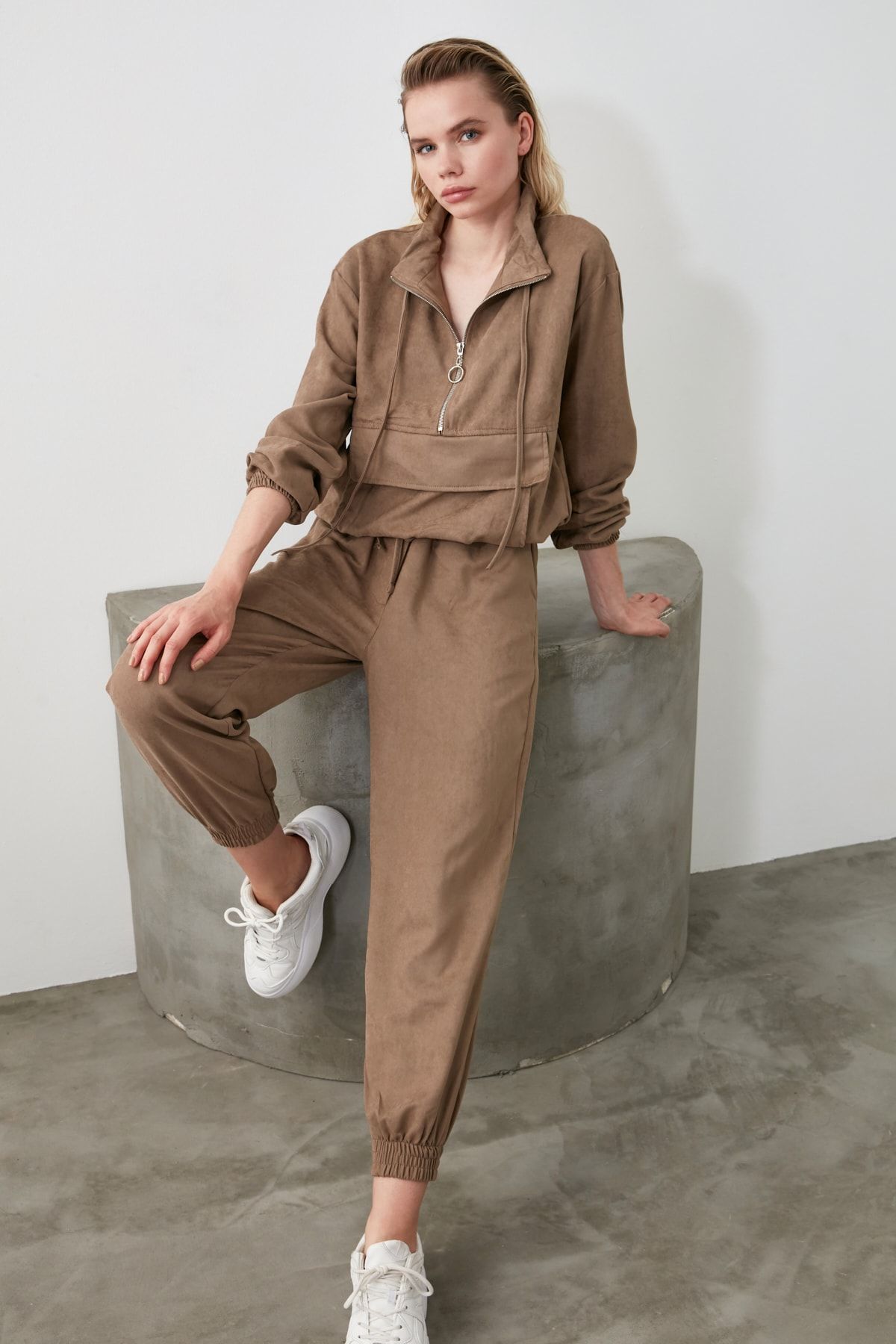 Suede clearance jogger set
