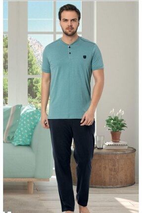 Erse Erkek Kisa Kol Penye Pijama Takimi 515 Trendyol