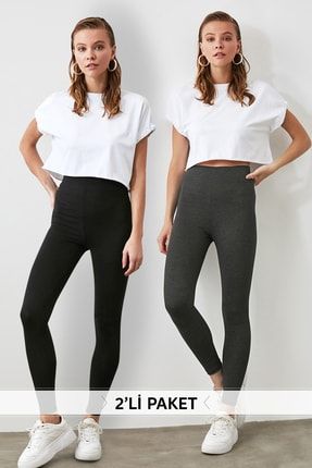 Roniwear Kadin Siyah Penye Tayt 3 Adet Trendyol